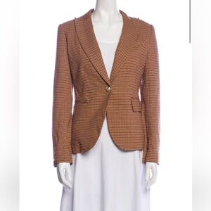 Derek Lam Brown Checkered Blazer